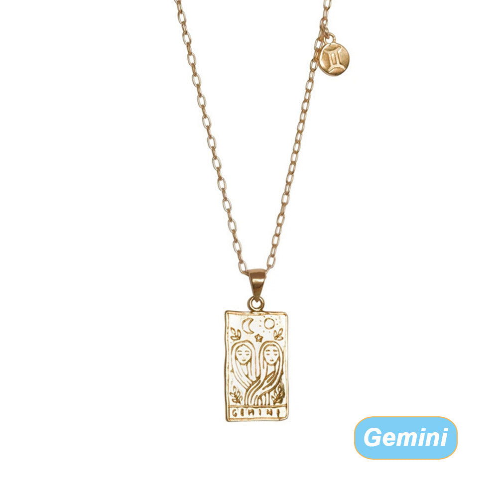 Twelve Constellation Necklace Popular Clavicle Chain
