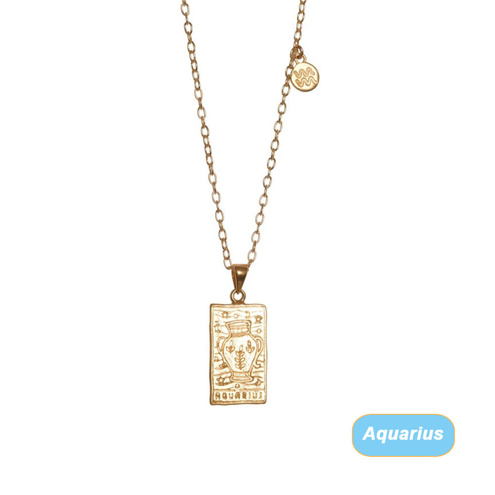 Twelve Constellation Necklace Popular Clavicle Chain