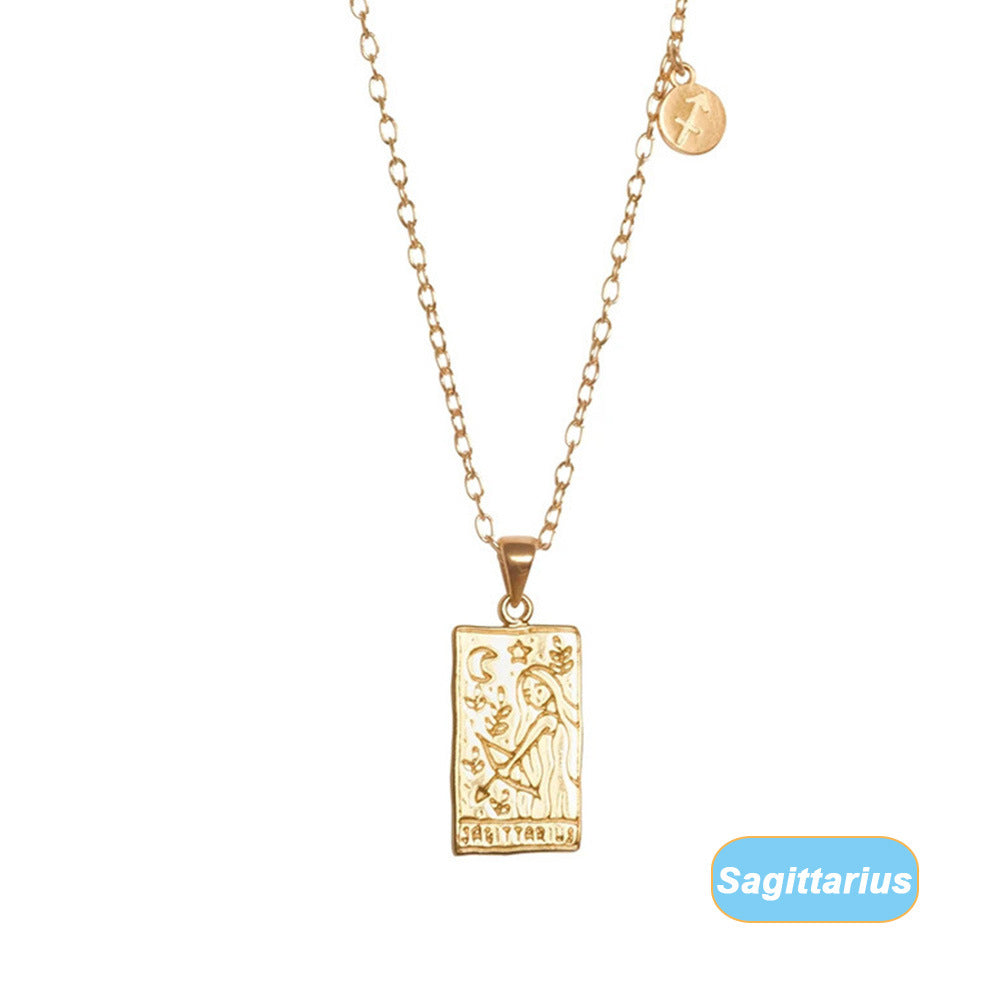 Twelve Constellation Necklace Popular Clavicle Chain