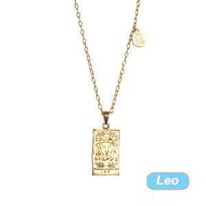 Twelve Constellation Necklace Popular Clavicle Chain