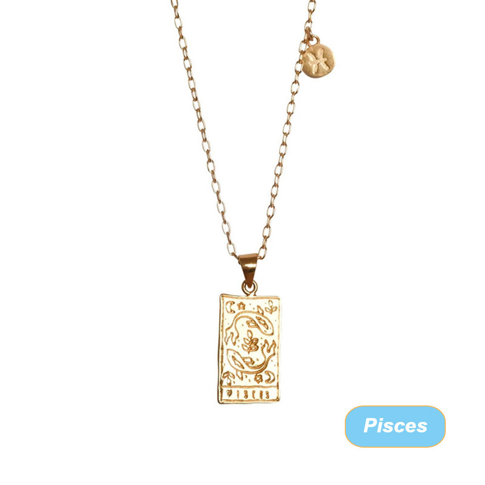 Twelve Constellation Necklace Popular Clavicle Chain