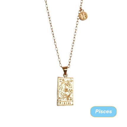 Twelve Constellation Necklace Popular Clavicle Chain