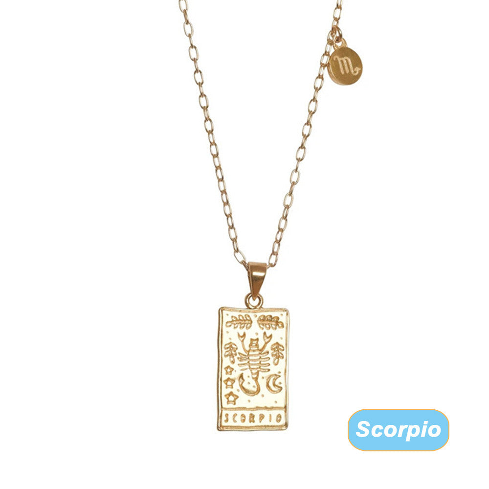 Twelve Constellation Necklace Popular Clavicle Chain