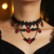 Alpscommerce  Necklace Lace Choker Necklace For Women Nightmare Before Christmas Black Layered Necklace