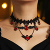 Alpscommerce  Necklace Lace Choker Necklace For Women Nightmare Before Christmas Black Layered Necklace