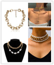 Exaggerated Baroque Shaped Imitation Pearl Necklace Personality Tassel is