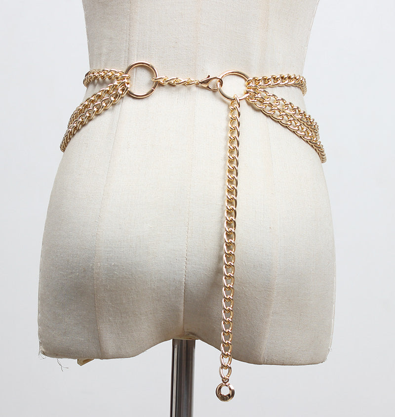 Fashion Decorative Dress With Skirt Belt Accessories