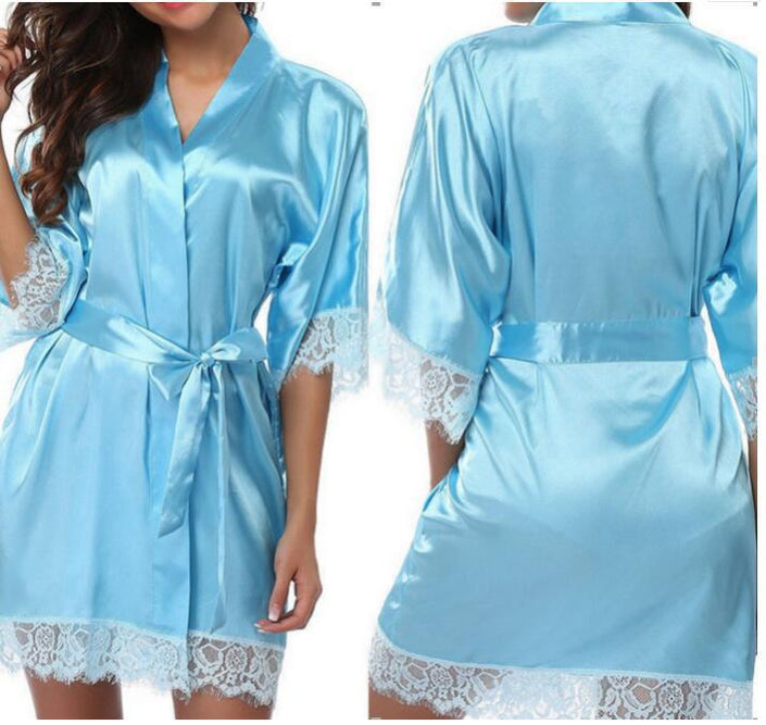 Faux Ice Silk Plus Size Nightgown pajamas