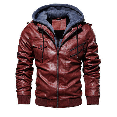Fashion Motorcycle Leather Jacket Men Slim Fit Oblique Zipper PU Jackets Autumn Mens Leather Biker Coats Warm Streetwear