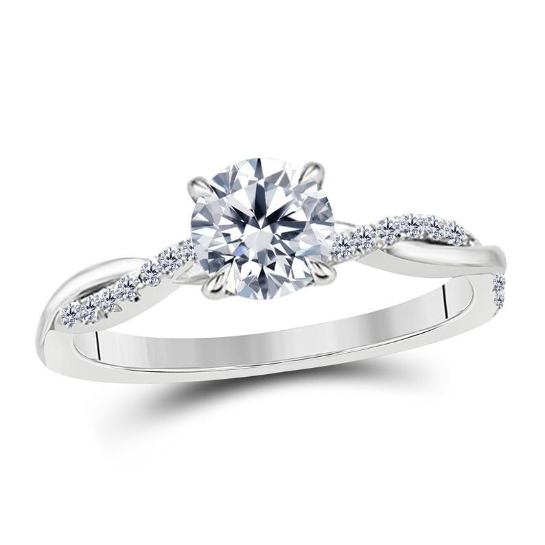 Fashion Twisted Inlaid Zircon Ring With 14k Gold Plated Ring Bracelet