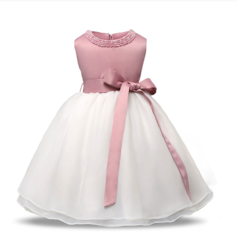 Girls Dress Beaded Princess Children's Party Dress