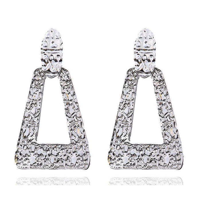 Big Vintage Earrings for Women Gold Silver Black Geometric Statement Earring  Metal Earing Hanging Fashion Jewelry