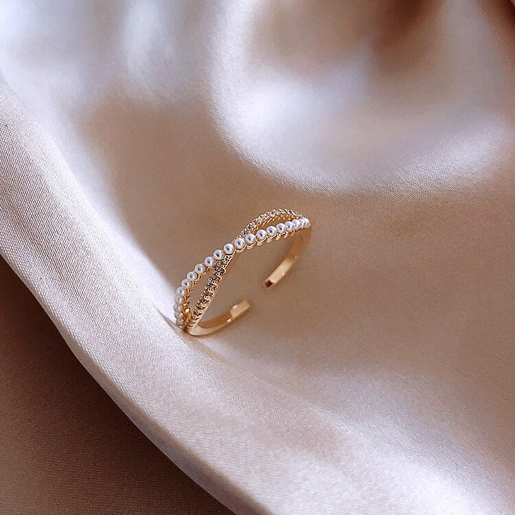 Japanese light luxury simple temperament index finger ring