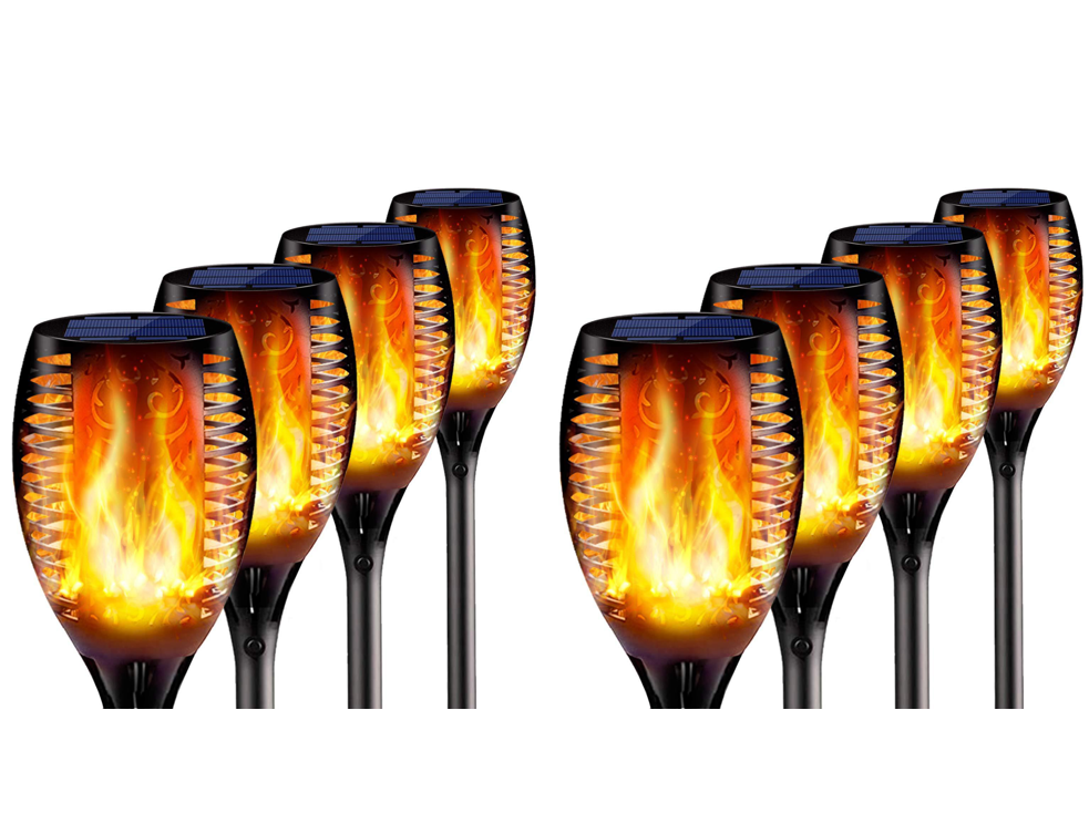 Alpcamers Solar Flame Flickering Garden Led Light