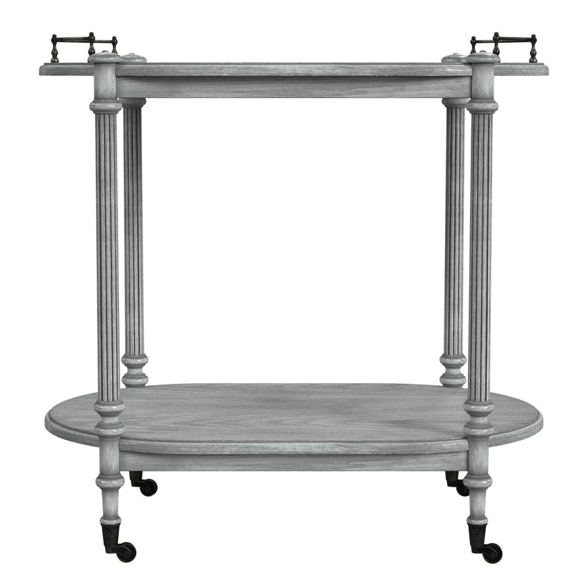 Kathleen 2 Tier Powder Gray Bar Cart - Gray