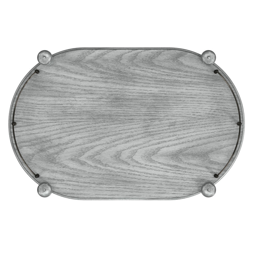 Kathleen 2 Tier Powder Gray Bar Cart - Gray