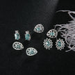 4 pairs of glamorous sapphire crystal boho earrings earrings