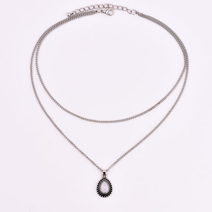 personality fashion popular water drop stone necklace hot sale jewelry