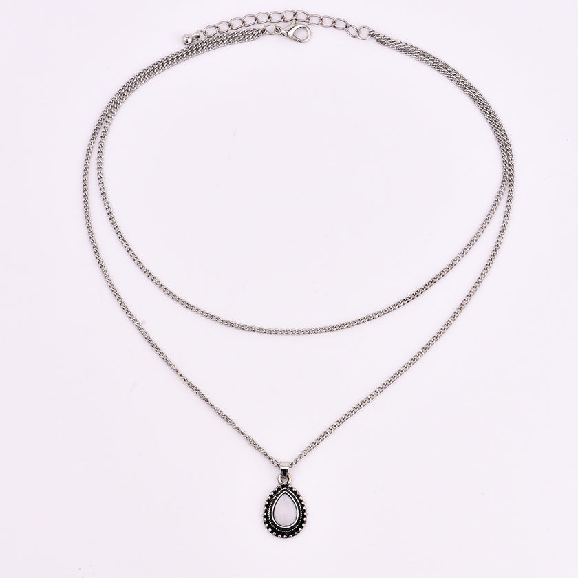 personality fashion popular water drop stone necklace hot sale jewelry