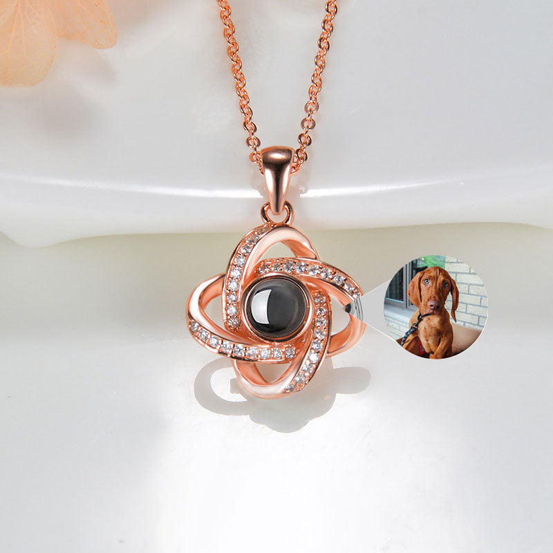 Original Projection Necklace Jewelry Gift with Hidden Love Words for Women