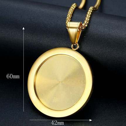 Micro-set zircon angel pendant necklace