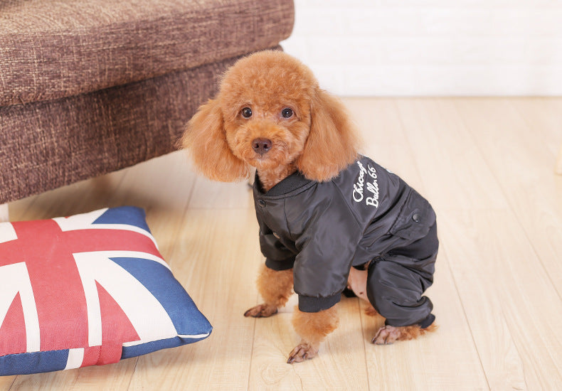 Puppy dog clothes, four corners, autumn clothes