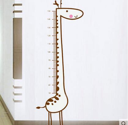 Cartoon Kindergarten Kids Giraffe Height Sticker