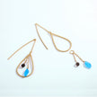 Detachable geometric light blue earrings