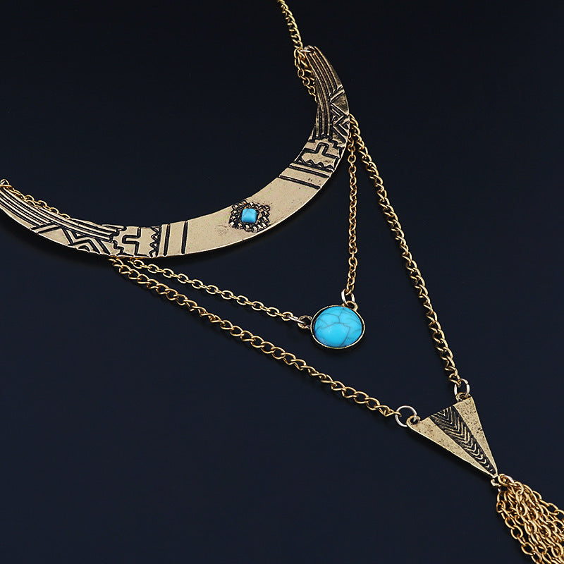 Tassel multilayer necklace