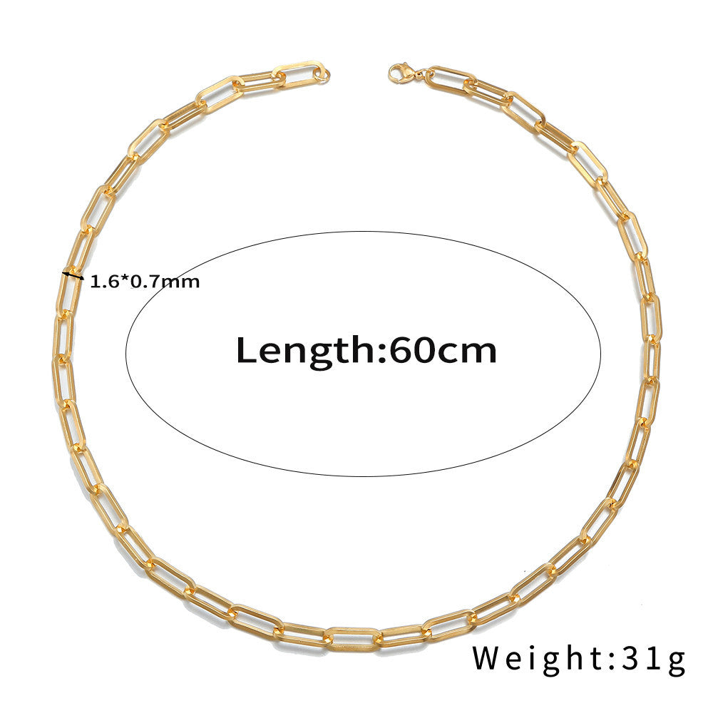 Titanium Steel Men Hip Hop Cold Wind Necklace Women