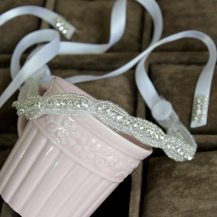 alpscommerce handmade crystal chaton bride hair band wedding hair headdress