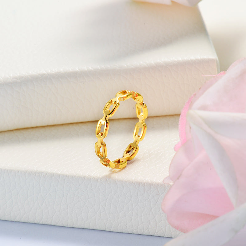 Metal chain ring