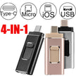 Compatible with Apple, 4 in 1  Flash Stick for iPhoneAndroid Type C Usb Key