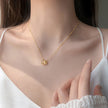 Gold Three-ring Necklace For Your Girlfriend's