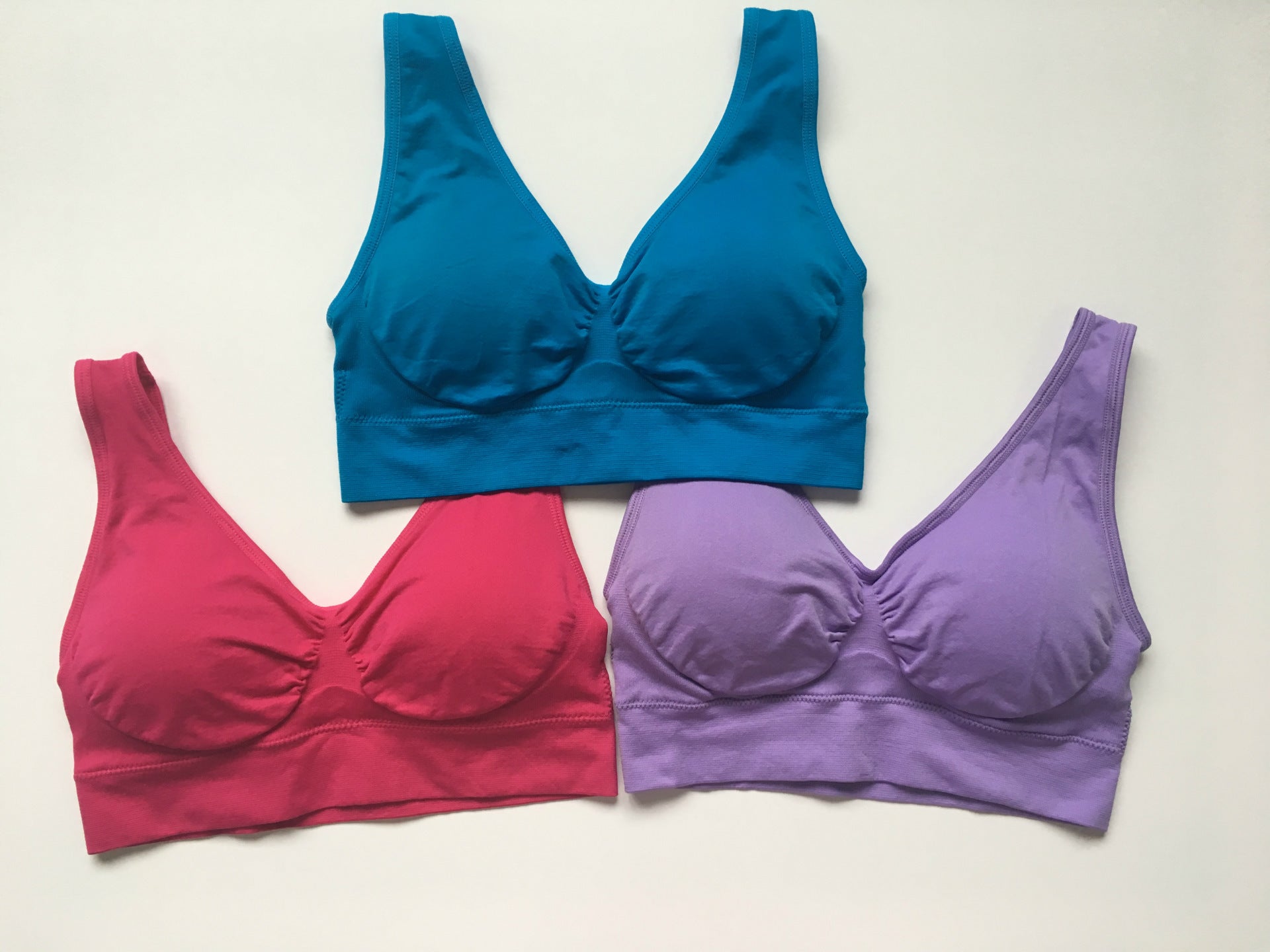 3pcs  Set Genie Bra With Removable Pads Two-double Vest Body Shaper Push Up Breast