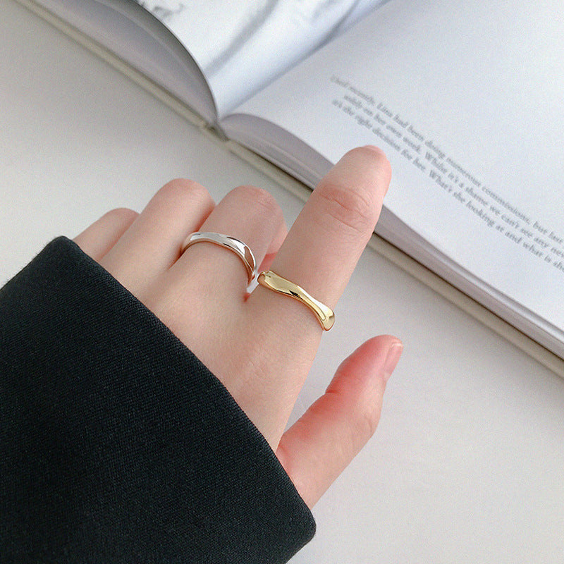 Sterling Silver Curved Ring