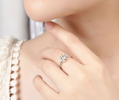 925 sterling silver ring high-grade platinum snowflake carat simulation diamond ring