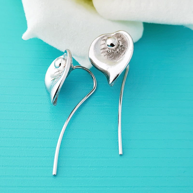 Silver Plated Sun Flower Earrings