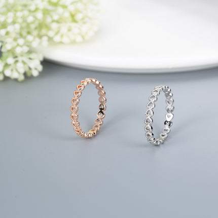 Copper Plated Platinum heart set ring