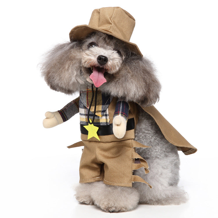 Cosplay Pet Supplies Standing Outfit Funny Dog Clothes