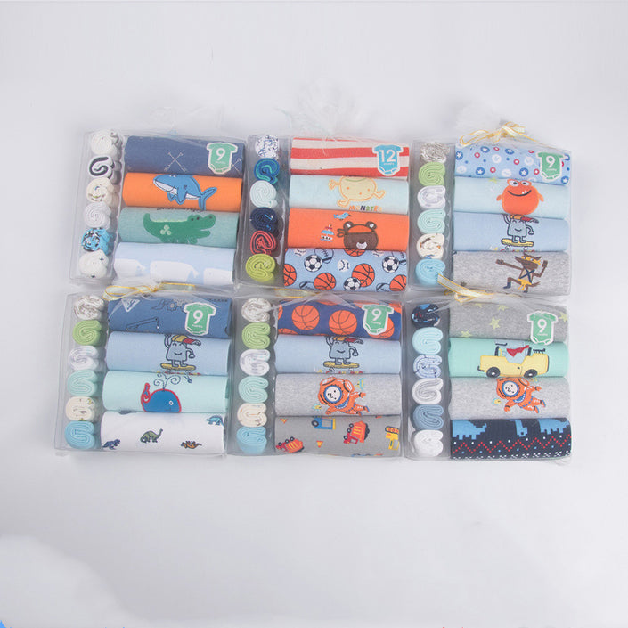 Short Sleeve Triangle Baby Clothes Gift Box