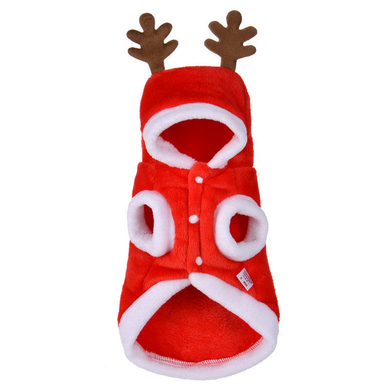 Cat Dog Clothes Small Dogs Santa Costume
