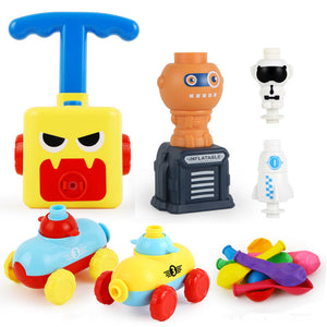 Power Balloon Launch Tower Toy Puzzle Fun Education Inertia Air Power Balloon Car Science Experimen Toy for Children Gift