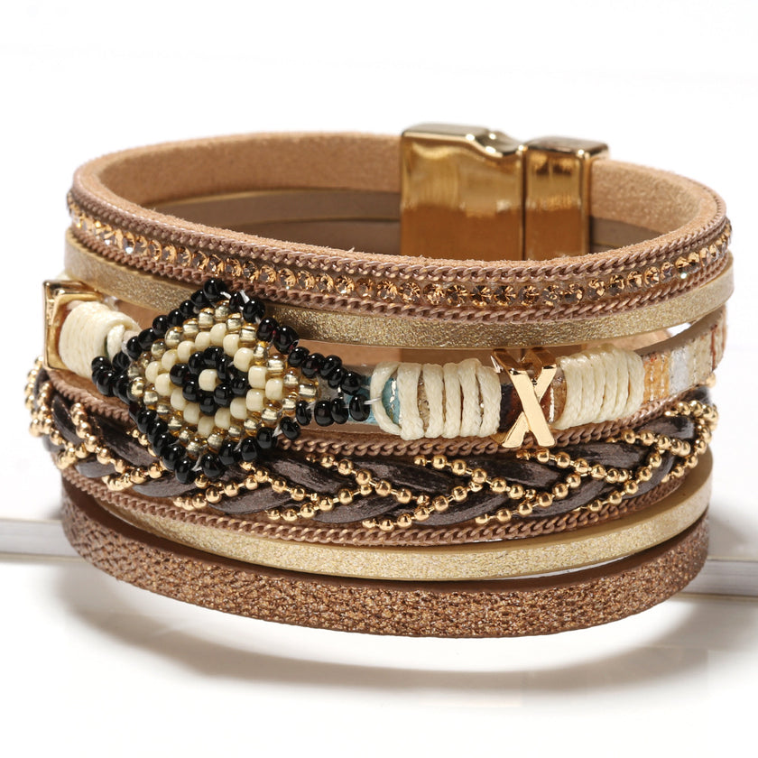 Hand-woven eye bracelet