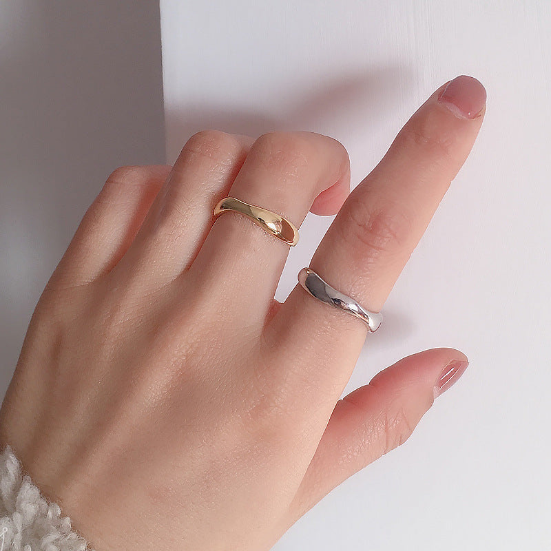 Sterling Silver Curved Ring