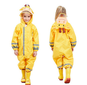Eco-friendly Conjoined Raincoat With Pants Children Rain Coat Kids