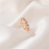 Full Diamond Butterfly Cold Wind Simple Zircon Adjustable Ring