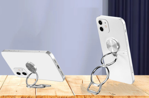 Compatible with Apple, Metal Mobile Phone Bracket Hidden Desktop Fold Ring Buckle Paste Portable Lift Tablet Ipad Lazy
