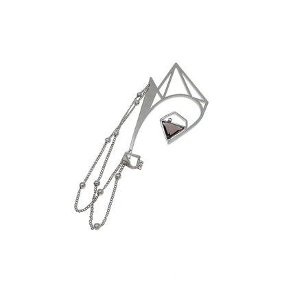 Female Geometric Element Earrings Cold Wind Long Earrings