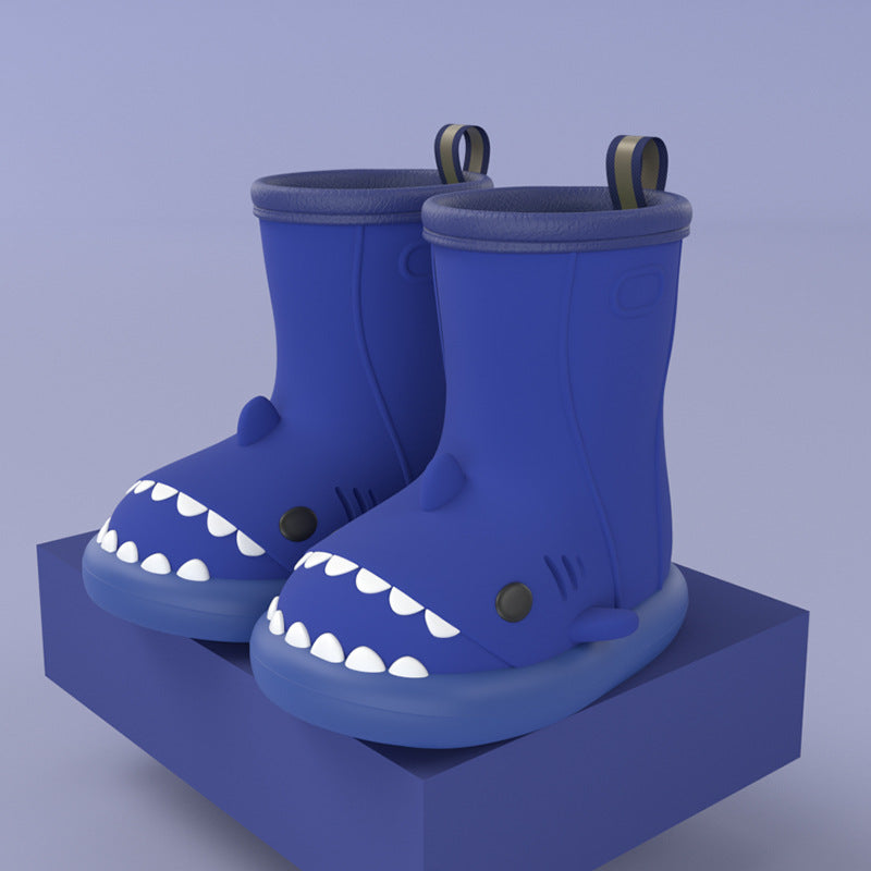 Waterproof Shoes Safety Rubber Shark Slippers Kids Rain Boots